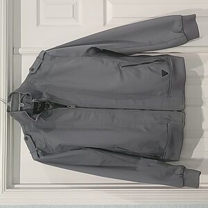 NWOT Mens Gray Guess Zipper Moto Style Jacket w/ zipper pockets Sz: XL